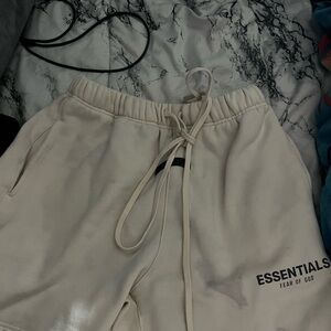 Essentials Cream Casual Pants